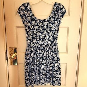 Black and white floral skater dress by Forever21